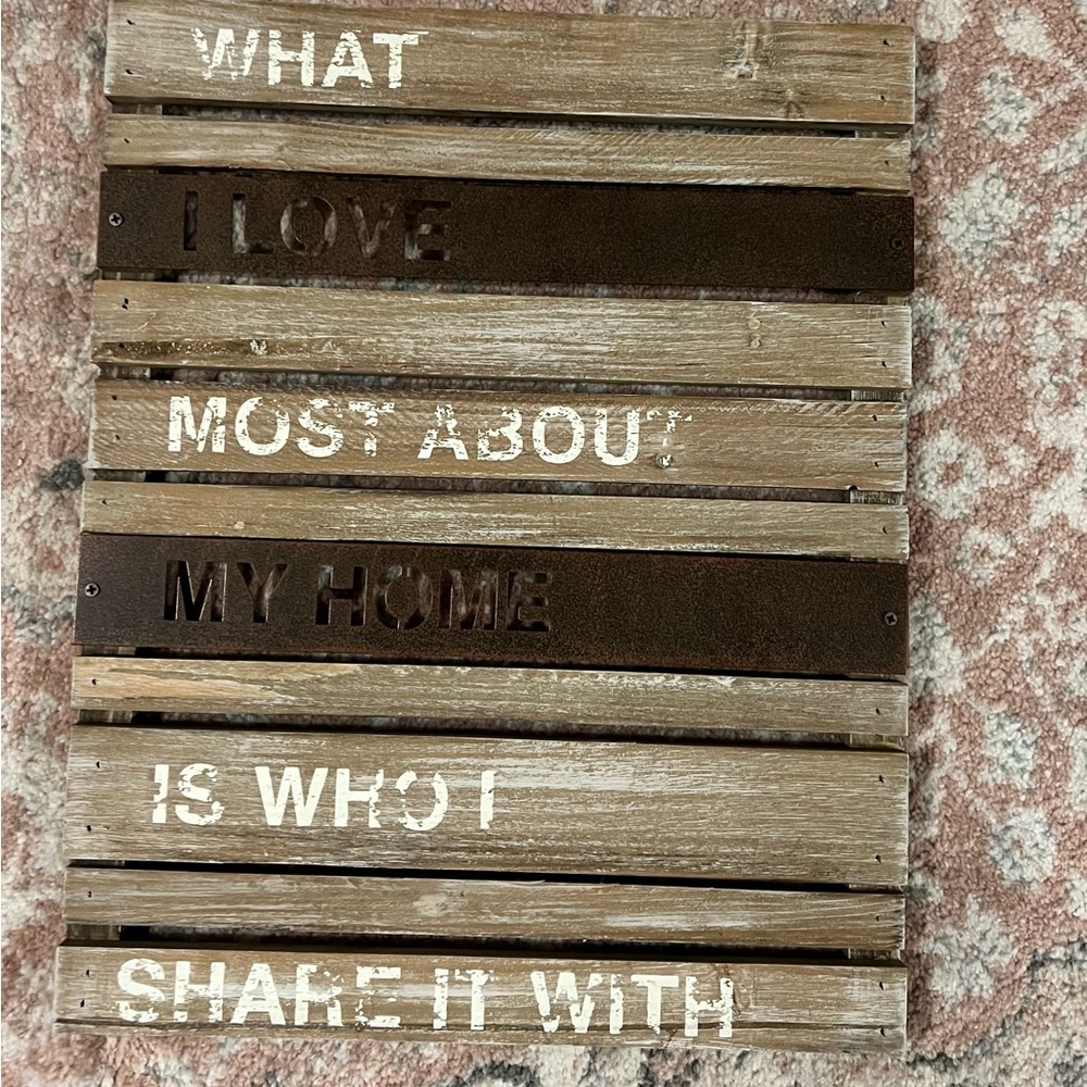 Rustic Wooden Home Decor Sign